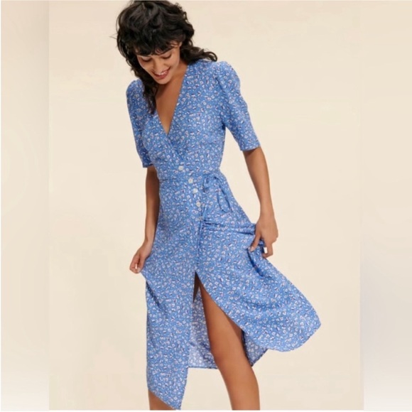 Rouje Gabin Blue dress FR36 - Picture 2 of 9